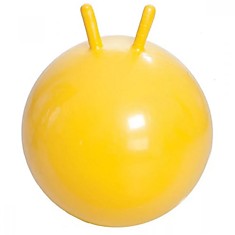 Фитбол для детей с рожками 45см желтый (насос в комплекте) Тривес