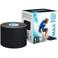 Кинезио тейп Bio Balance Tape водостойкий (черный) 5см х 5м